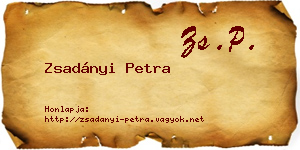 Zsadányi Petra névjegykártya