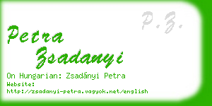 petra zsadanyi business card